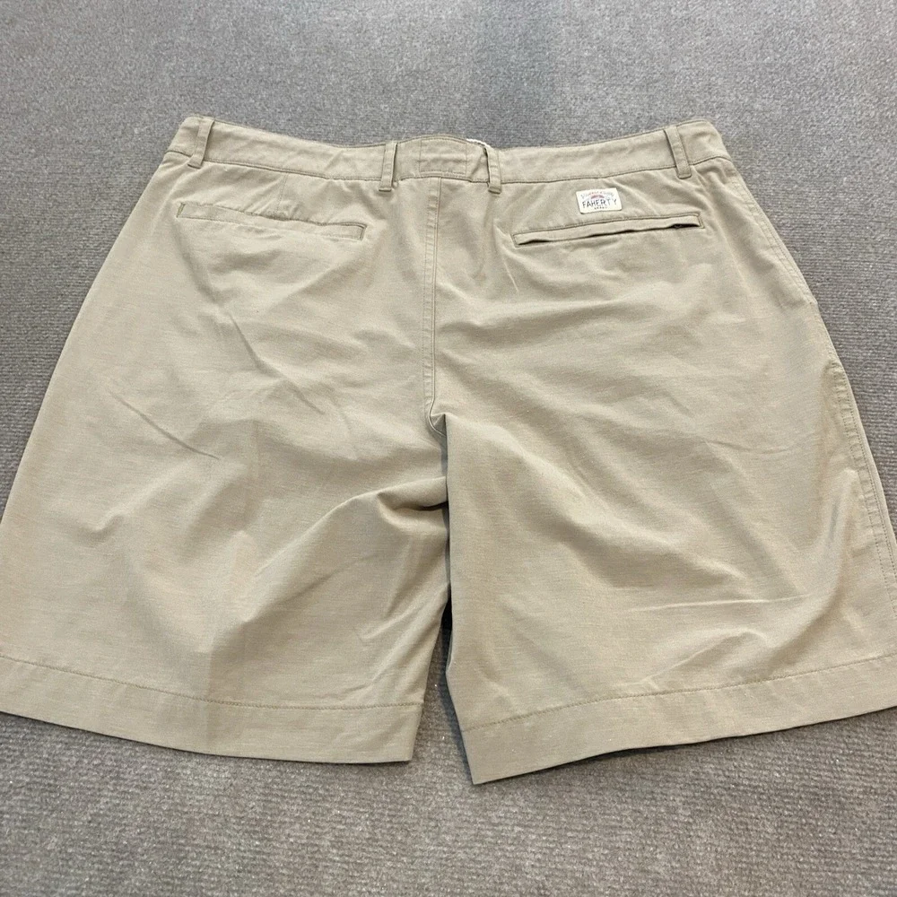 Faherty Men's Khaki Drawstring Cotton Shorts
